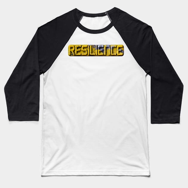 Resilience Sticker Baseball T-Shirt by anacarminda